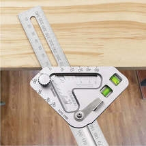 Triangular Level Multifunctional Woodworking Triangle Ruler Angle Ruler Revoluti - £26.25 GBP