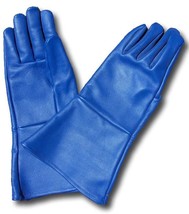 Leather Gauntlet Gloves Blue 3X-Large (XXX Large) - $29.70