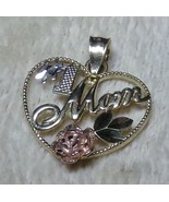 14k Yellow Gold Heart #1 MOM 3D Rose Gold Pendant Elegant Ma Michael Ant... - $1,332.57 MXN