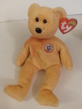 Ty Beanie Babies Sunny the Yellow Bear E-Beanie 8&quot; Tall Mint With All Tags - £19.92 GBP