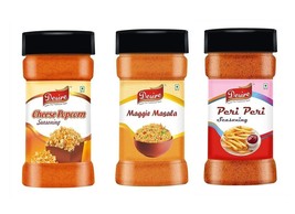 Cheese Popcorn Seasoning Powder Maggie Peri Peri Masala Powder 100 Pack Of 3 - £18.28 GBP