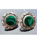 BLACK HILL NATIVE AMERICAN MALACHITE EARRINGS - $100.98 CAD