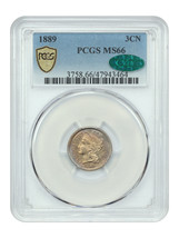 1889 3CN PCGS/CAC MS66 - $1,807.84
