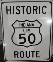 Historic Indiana US Route 50 8”x10” Metal Street Sign  - £10.27 GBP