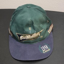 VTG Formula 1 Grand Prix Classic Leather Strap Back Blue Thunder Hat 80s... - $46.34 CAD