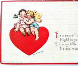 Valentines Postcard Frances Brundage Fairy Girl With Wings Fantasy Gabriel  414 - £13.59 GBP