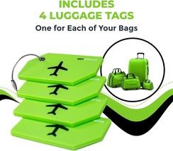 Luggage Tag Set - 4 Pack of Identifiers and Name Tags for Suitcases and ... - $14.24