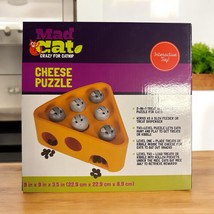 Mad Cat Crazy For Catnip Cheese Kibble Treat Dispenser Puzzle &amp; Play Cur... - $12.22