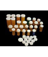 Lot of 31 Empty Plastic Rx Prescription Pill Bottles + 13 Extra Lids for... - $375.38 MXN