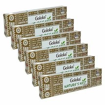 Goloka Nature Nest Agarbatti Pack of 6 Incense Sticks Boxes, 15 gms Each  - £8.70 GBP