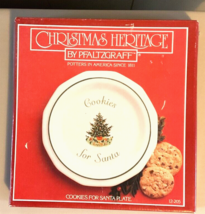 Christmas Heritage by Pfaltzgraff Cookies for Santa Plate in Box - $18.01 CAD