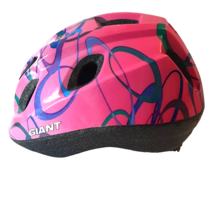 Girls Pink Bike Bicycle Helmet Giant for 5 years and older Barbiecore - £17.16 GBP