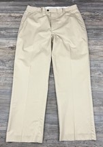 Orvis Khaki Chino Slacks Pants Trousers Straight Leg Size 35/30 ACTUAL 36/30) - £15.82 GBP