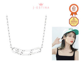 [J.Estina] Iu&#39;s Pick The J Necklace JJSJNQ2BS407SW420 Korean Jewelry - £178.63 GBP