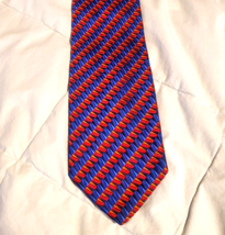 Allea Men&#39;s Necktie Multicolored Geometric Striped DesignerWoven Length 58&quot; - £20.53 GBP