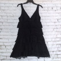 J Crew Dress Womens 6P Petite Black Silk Chiffon Ruffle Empire Waist Formal - £31.96 GBP