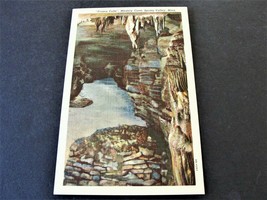 Mystery Cave, Frozen Falls -Spring Valley, Minnesota -1900s Linen Postcard. - £4.81 GBP