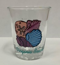 Virginia Beach Shot Glass Clear Sea Shells - $12.86