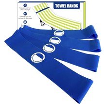 Towel Bands (4 Pack) - The Better Towel Chair Clips Option For Beach, Pool &amp; Cru - £18.17 GBP