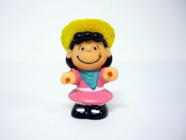 Peanuts Charlie Brown Lucy Rubber Squeak Toy Vintage 2.5" Pink w/Hat 1950 1966 - $6.43