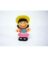 Peanuts Charlie Brown Lucy Rubber Squeak Toy Vintage 2.5&quot; Pink w/Hat 195... - $8.81 CAD