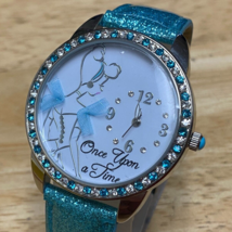 Unused Disney Once Upon a Time Silver Blue Rhinestone Quartz Watch~New Battery - £20.80 GBP