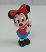 Disney Minnie Mouse Red Sweater &amp; Blue Skirt 2.25&quot; Collectible Figure - £9.98 GBP