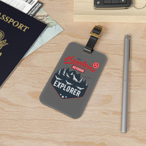 Mountains Outdoor Explorer Printed Luggage Tags (2.4&quot; x 4&quot;) - Natural Acrylic Ma - £17.29 GBP