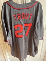 Mike Trout Los Angeles Angels Dark Grey Adult Jersey 3XT Big/Tall NEW Phillies - £90.85 GBP