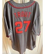 Mike Trout Los Angeles Angels Dark Grey Adult Jersey 3XT Big/Tall NEW Ph... - £90.47 GBP