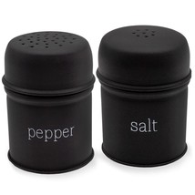 Auldhome Salt And Pepper Shaker Set (Black); Contemporary Modern Farmhouse Retro - £27.16 GBP