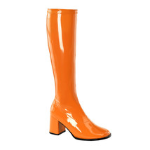 Sexy 3&quot; High Heel Gogo Dancer Orange Knee Boots Halloween Costume GOGO30... - $95.26 CAD
