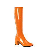 Sexy 3" High Heel Gogo Dancer Orange Knee Boots Halloween Costume GOGO300/OG - $1,248.59 MXN