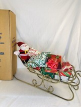 Home Interiors HOMCO #5301-DE Brass Plated Christmas Santa Sleigh - $29.67