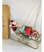 Home Interiors HOMCO #5301-DE Brass Plated Christmas Santa Sleigh - £23.68 GBP