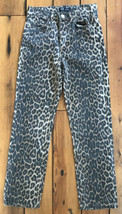 Zara TRF Collection Animal Print Straight Leg Jeans 2 - £799.35 GBP