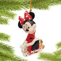 Lenox Disney 2024 Minnie Mouse Figurine Ornament Sitting On Gift NEW - £38.64 GBP