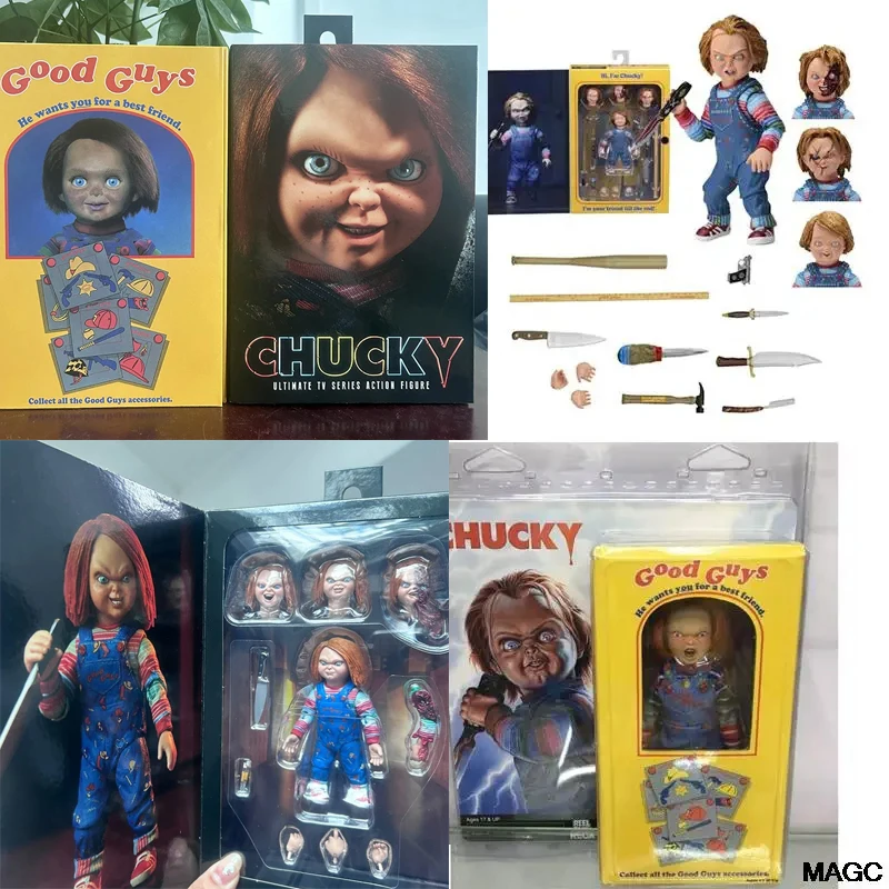 NECA Chucky Doll Play Good Guys He Wants You Be A Best Friend Child&#39;s Ul... - £30.54 GBP+