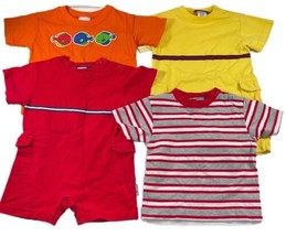 Vintage Gymboree Baby Boys Romper Colorblock 90s Shirt Gymsport Lot 1998 6-12 mo - £47.47 GBP