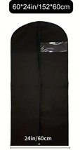 Black 60&quot; Garment Storage Bag With Window For Closet Storage And Travel - £9.38 GBP