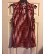 Michael Kors Sleeveless Shirt Black and Coral Red Ruffle Neck Size LARGE... - €75,40 EUR Michael Kors Sleeveless Shirt Black and Coral Red Ruffle Neck Size LARGE... - €75,40 EUR