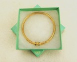 Gold Tone Braided Cable Bangle Bracelet, Vintage Fashion Jewelry, JWL-205 - $14.65