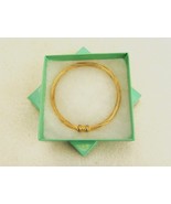 Gold Tone Braided Cable Bangle Bracelet, Vintage Fashion Jewelry, JWL-205 - $277.68 MXN