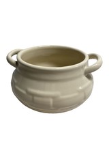 Longaberger Pottery Woven Traditions Small Soup Tureen Ivory 5.5&quot; - $28.49