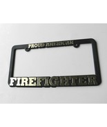 FIREFIGHTER FIRE FIGHTER PROUD AMERICAN USA LICENSE PLATE FRAME 6 x 12 i... - £5.21 GBP