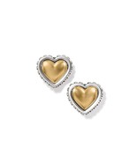 Brighton Pretty Tough Petite Two Tone Heart Post Earrings - $174.00