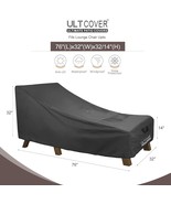ULTCOVER Heavy Duty Waterproof Lounge Chair Covers 2 Pack 76Lx32Wx32H Black - $19.10