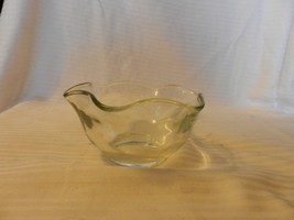 Wave Shaped Clear Glass Dip or Ice Cream Bowl 2.5&quot; Tall x 5.25&quot; - £31.27 GBP