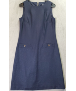 Tommy Hilfiger Tank Dress Women Size 6 Navy Rayon Sleeveless Pocket Back... - £29.04 GBP