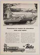 1953 Print Ad Pontiac Strato-Streak V8 2-Door &amp; Station Wagon Horse Farm - $12.75